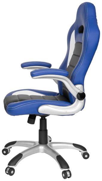 HERNÁ STOLIČKA, vzhľad kože, modrá, čierna, biela MID.YOU - Online Only kancelárie, Online Only