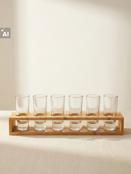Sinsay - Poháre so stojanom 6 pack - béžová