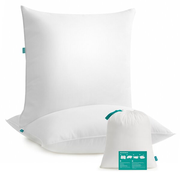 SONGMICS Vankúš biely 80x80 cm 1500g 2 ks