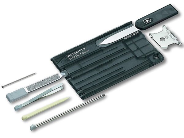 Victorinox Card Quattro transparent čierna 0.7233.T3 (Multifunkčné náradie do vrecka)