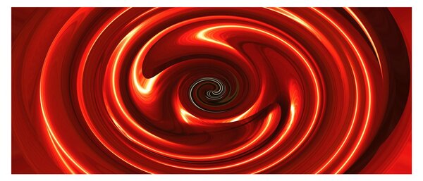 Abstraktný obraz - červená špirála (120x50 cm)