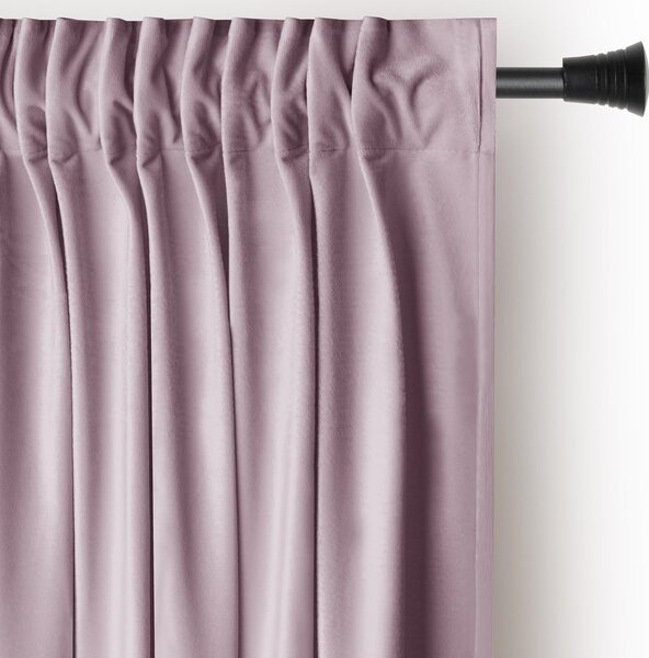 Záves AmeliaHome Velvet s multifunkčnou páskou ružový, veľkosť 140x270