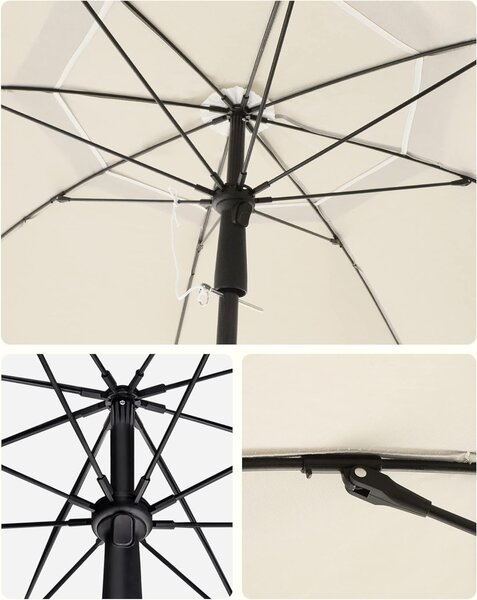 SONGMICS Záhradný slnečník s ochranným obalom UNTRA 160 cm béžový