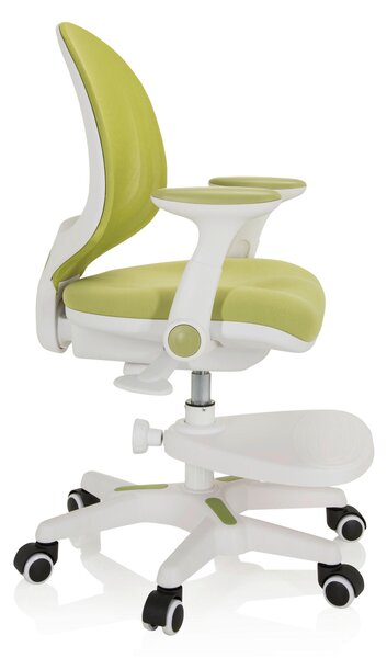 OTOČNÁ STOLIČKA PRE MLÁDEŽ, sieťovina, biela, svetlozelená MID.YOU - Online Only detský nábytok, Online Only