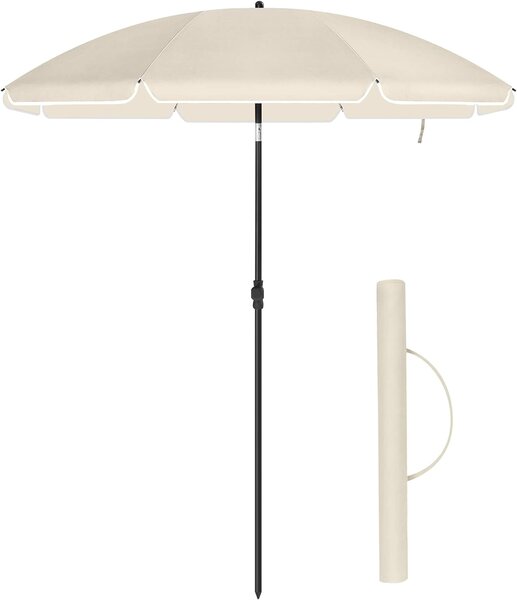SONGMICS Záhradný slnečník s ochranným obalom UNTRA 160 cm béžový