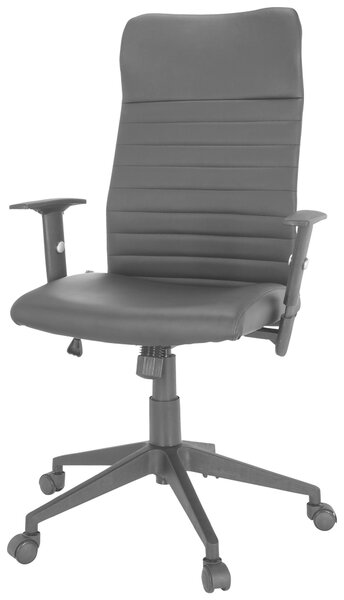 OTOČNÁ STOLIČKA, vzhľad kože, čierna MID.YOU - Online Only kancelárie, Online Only