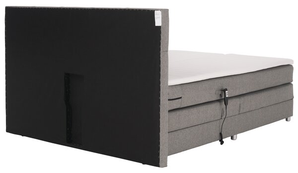 KONDELA Elektrická polohovacia posteľ, boxspring, sivá, 160x200, MURKO NEW