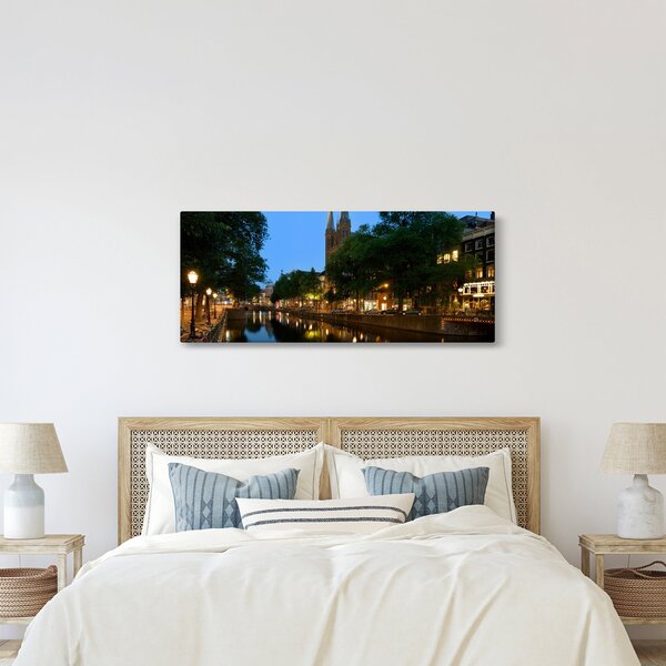 Obraz nočného historického mesta (120x50 cm)