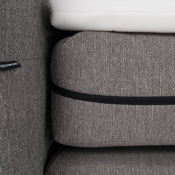 KONDELA Elektrická polohovacia posteľ, boxspring, sivá, 160x200, MURKO NEW