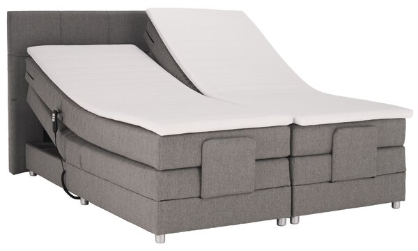 KONDELA Elektrická polohovacia posteľ, boxspring, sivá, 160x200, MURKO NEW