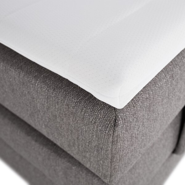KONDELA Elektrická polohovacia posteľ, boxspring, sivá, 160x200, MURKO NEW
