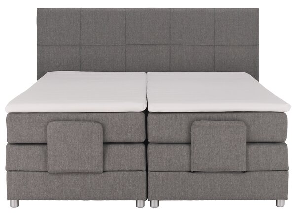 KONDELA Elektrická polohovacia posteľ, boxspring, sivá, 160x200, MURKO NEW