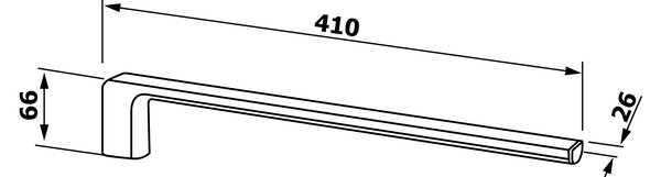 Gedy Sapho, PIRENEI pevný držiak uterákov, 410mm, biela matná