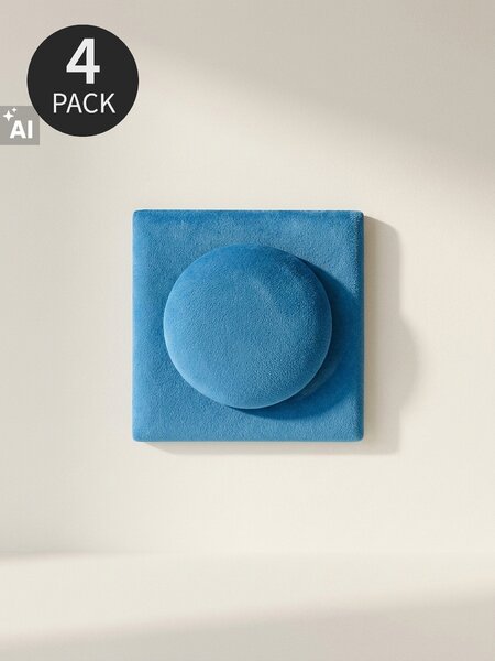 Sinsay - Čalúnené nástenné panely v tvare kociek 4 pack - modrá