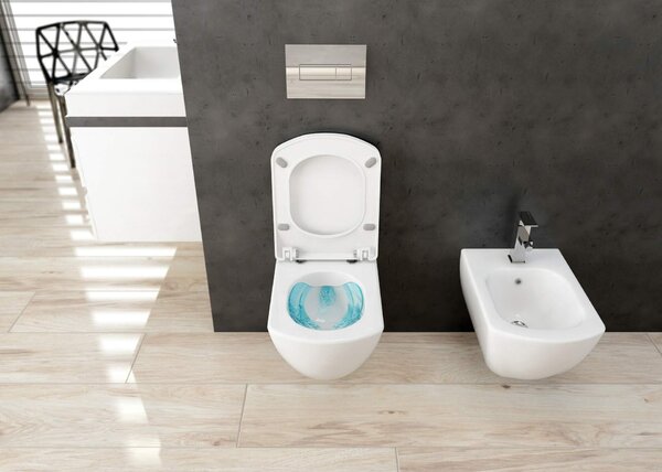 Deante Anemon, závesný bidet 52 x 37 cm Rimfree, biela, CDZ_6BPW