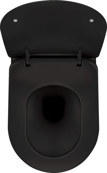 Deante Peonia Zero, závesná WC misa RimFree, 51 x 36 cm, čierna, CDE_NZPW