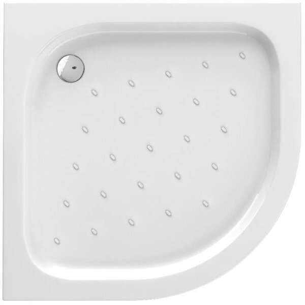 Deante Funkia, štvrťkruhová akrylátová sprchová vanička 90x90x16 cm, hĺbka 5cm, biela, KTA_053B
