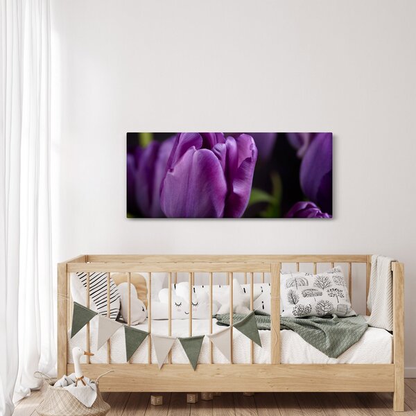 Obraz kvetov tulipánov (120x50 cm)