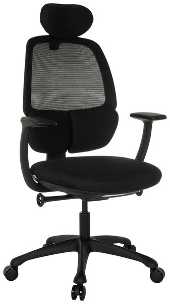 OTOČNÁ STOLIČKA, sieťovina, čierna MID.YOU - Online Only kancelárie, Online Only
