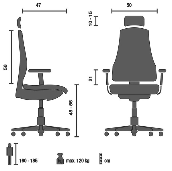OTOČNÁ STOLIČKA, sieťovina, čierna MID.YOU - Online Only kancelárie, Online Only