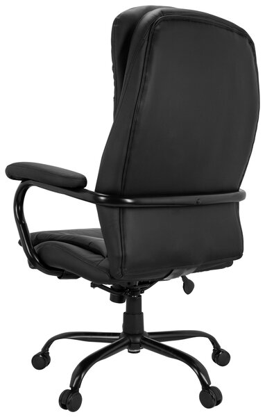 OTOČNÁ STOLIČKA, vzhľad kože, čierna MID.YOU - Online Only kancelárie, Online Only