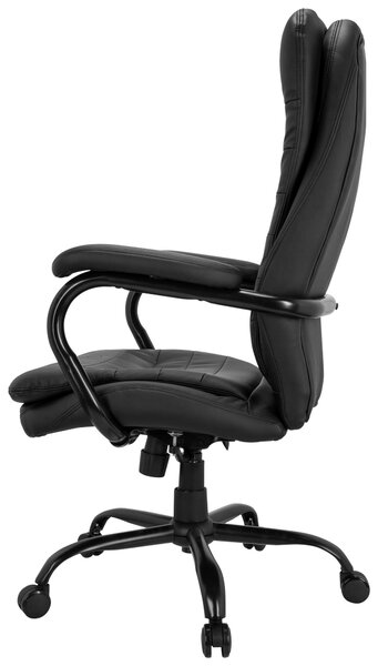 OTOČNÁ STOLIČKA, vzhľad kože, čierna MID.YOU - Online Only kancelárie, Online Only
