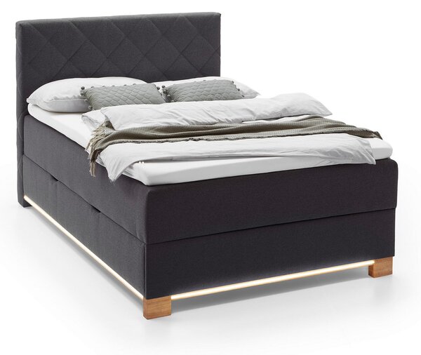 BOXSPRINGOVÁ POSTEĽ, 140/200 cm antracitová Xora - Postele, Online Only