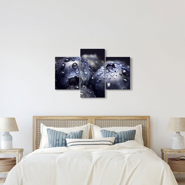 Obraz ovocia s kvapkami vody (90x60 cm)