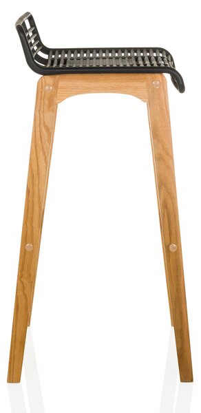 BAROVÁ STOLIČKA, čierna, farba duba MID.YOU - Barový nábytok, Online Only