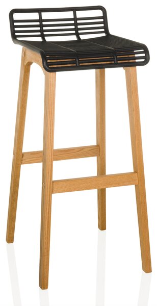 BAROVÁ STOLIČKA, čierna, farba duba MID.YOU - Barový nábytok, Online Only
