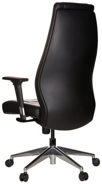 OTOČNÁ STOLIČKA, vzhľad kože, čierna MID.YOU - Online Only kancelárie, Online Only