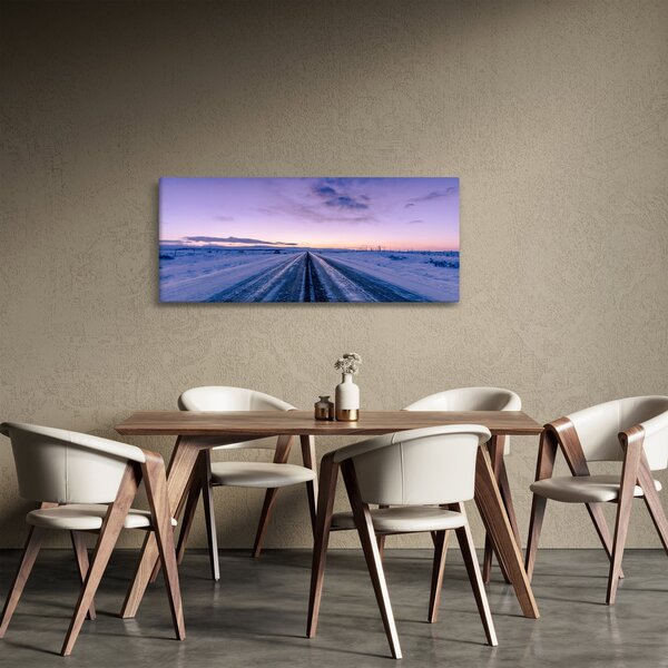 Obraz cesty v zime (120x50 cm)