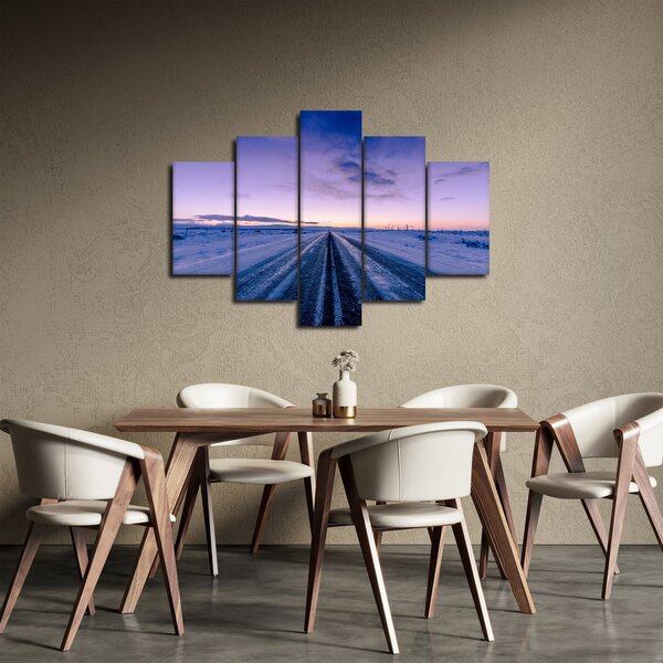 Obraz cesty v zime (150x105 cm)