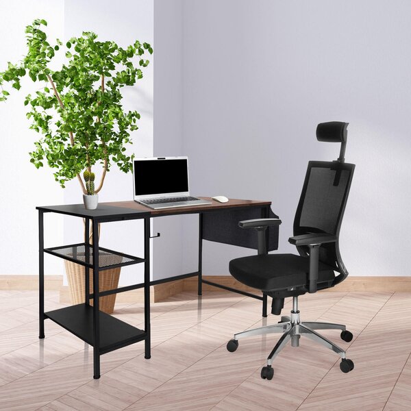 PÍSACÍ STÔL, hnedá, čierna, 120/60/76 cm MID.YOU - Online Only kancelárie, Online Only