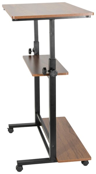 PÍSACÍ STÔL, čierna, farba vlašského orecha, 80/50/80-120 cm MID.YOU - Online Only kancelárie, Online Only