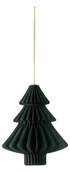 Papierová zelená skladacia vianočná ozdoba stromček - Ø 9*10 cm - Clayre & Eef