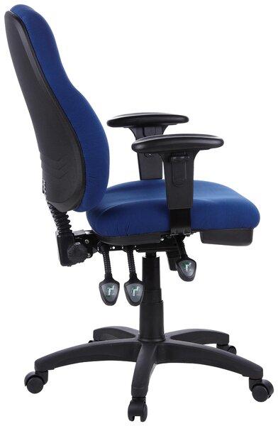 OTOČNÁ STOLIČKA, plochá tkanina, modrá, čierna MID.YOU - Online Only kancelárie, Online Only