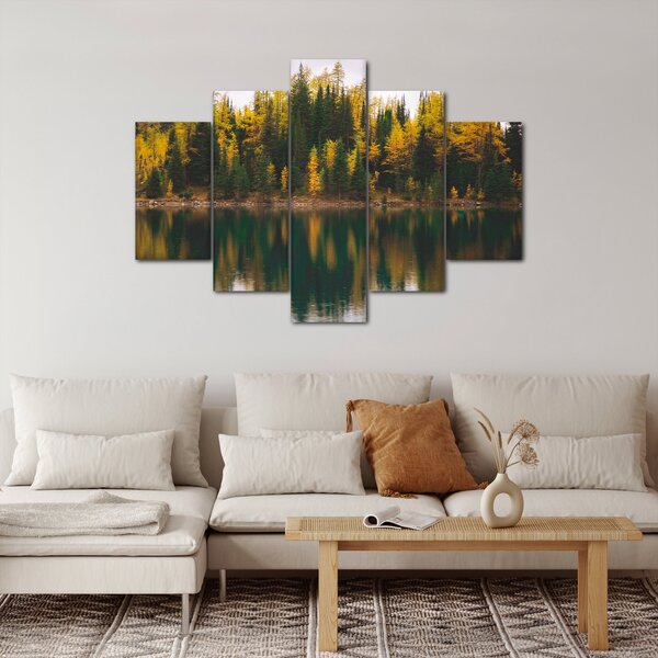 Obraz lesného jazera (150x105 cm)