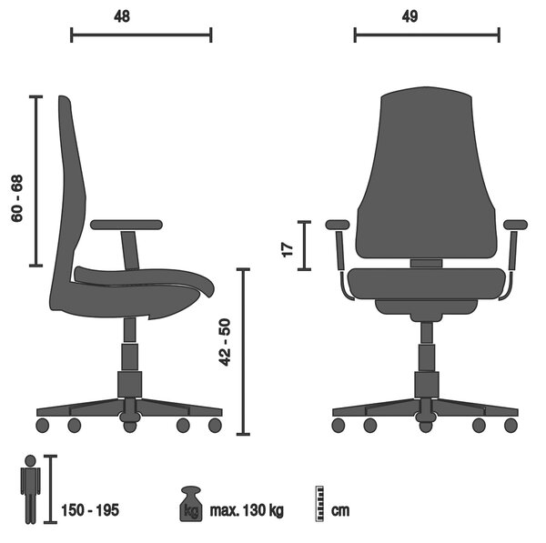 OTOČNÁ STOLIČKA, sieťovina, čierna MID.YOU - Online Only kancelárie, Online Only