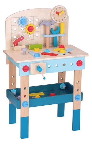 TookyToy Drevený pracovný stôl s náradím