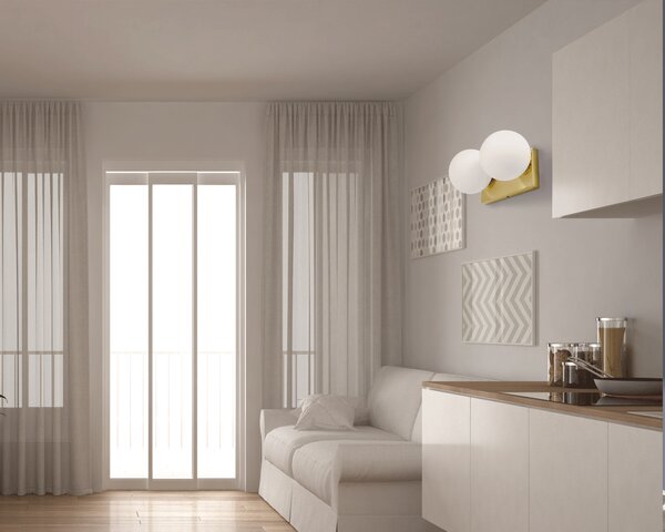 Toolight Toolight, nástenná lampa 2xE27 APP1010-2W, zlatá, OSW-05556