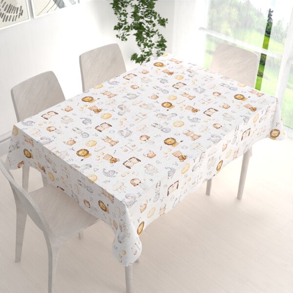 Biante Detský bavlnený obdĺžnikový obrus Sandra SA-439 Znamenia zverokruhu 50x100 cm