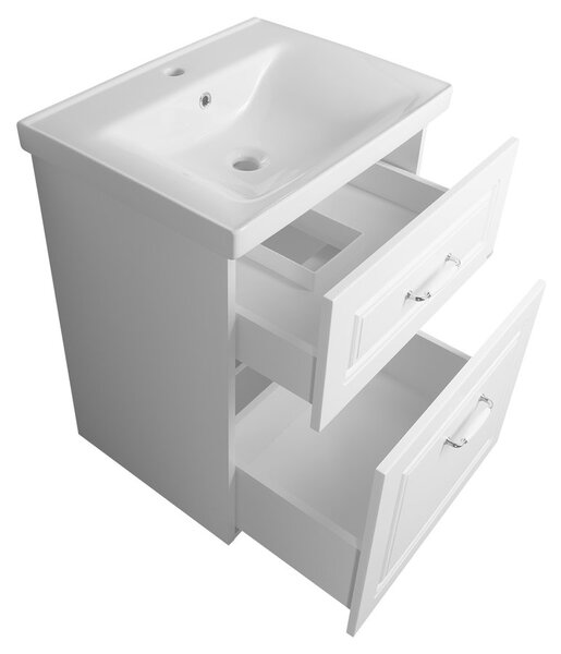 Aqualine Sapho, FAVOLO umývadlová skrinka 57x72,5x44,6 cm, biela matná, FV260