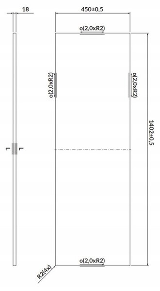 Cersanit Larga, doska na skrinku 140cm, modrá, S932-034