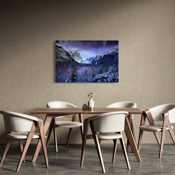Obraz zimnej horskej krajiny (90x60 cm)