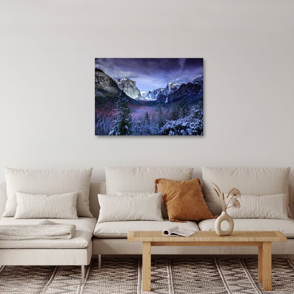 Obraz zimnej horskej krajiny (70x50 cm)