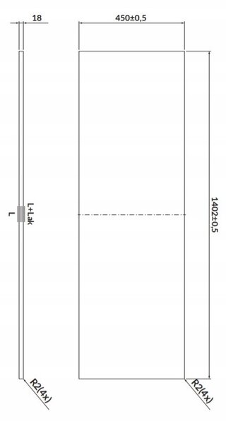 Cersanit Larga, doska na skrinku 140cm, biela, S932-027