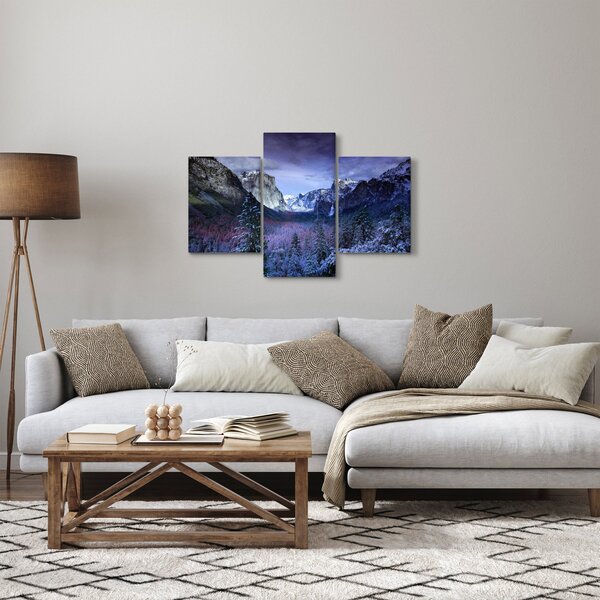 Obraz zimnej horskej krajiny (90x60 cm)
