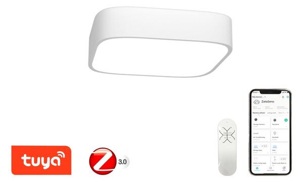 RECUADRO 45 | IMMAX NEO | štvorcové Smart LED stropné svietidlo Farba: Biela matná