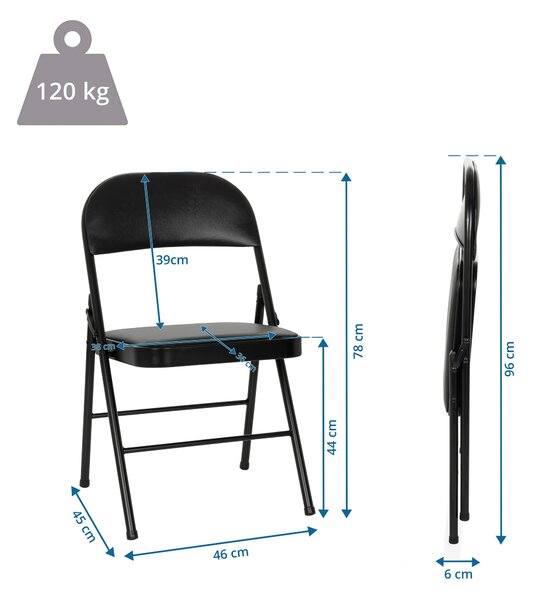 SKLADACIA STOLIČKA, čierna MID.YOU - Stoličky, Online Only